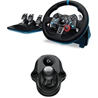 Logitech G G29 Volante y Pedales de Carrera- Force Feedback- para PS5- PS4- PC y MAC y Palanca de Cambio para Volante- 6…